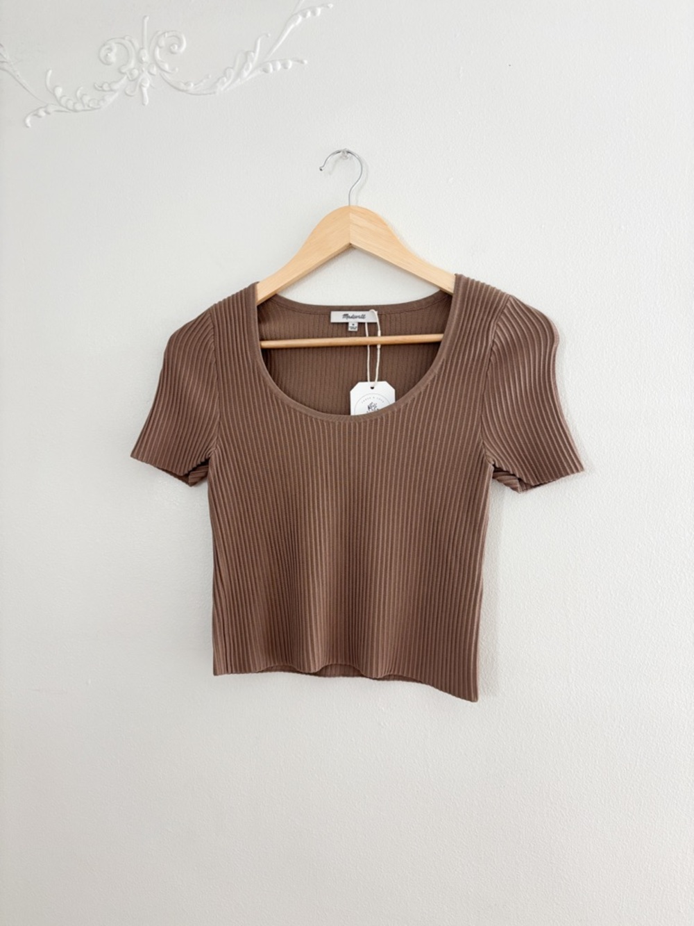 Madewell Brown Ribbed Top - Picture 7 of 7